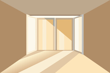 empty room with window