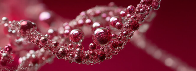 Bubbles and Swirls in a Pink Background