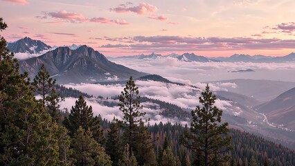 Obraz premium Mountains with Warm Tones
