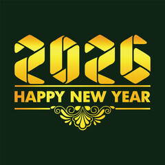 2026 happy new year background,greeting card,banner and poster design vector illustratrion.