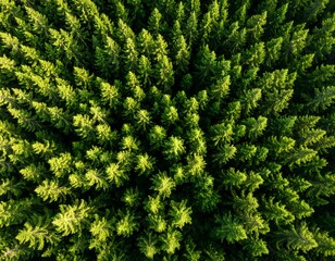 Fototapeta premium Dense forest canopy from above