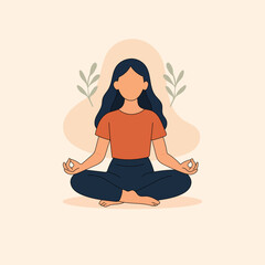 Flat design person doing sports illustration Premium Vector