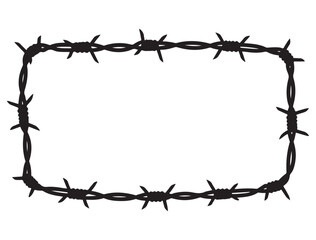 BARBED WIRE FRAME SILHOUETTE