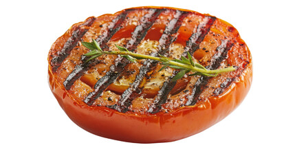 Fresh Grilled Tomato on white background