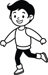 clean outline student avatar flat vector