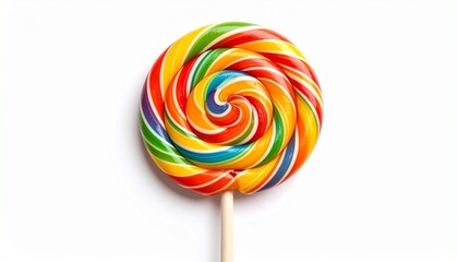 colorful lollipop isolated on white