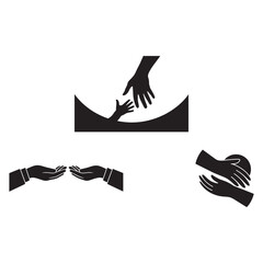 Obraz premium Helping hands reaching out in support and care assistance