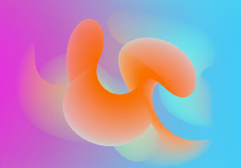 Obraz premium Vibrant Harmony: The Fusion of Orange, Green, and Light Purple 