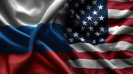 Russian and USA flags