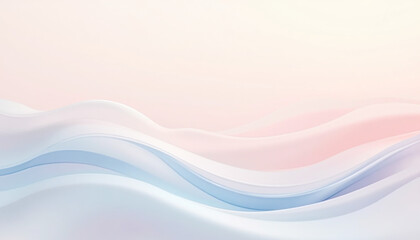 Fototapeta premium Abstract waves in soft pastel colors creating a serene background 