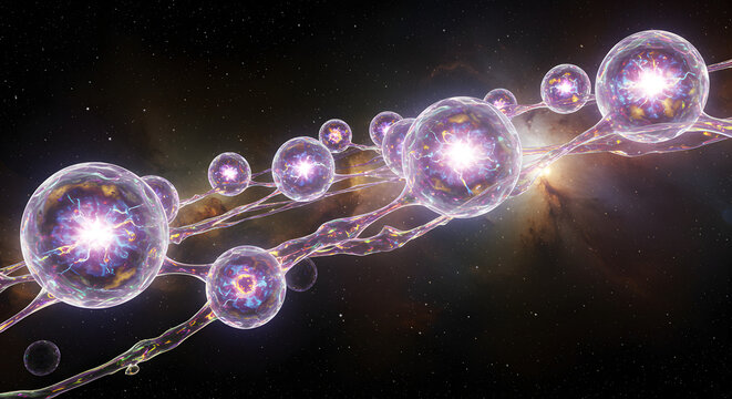 Quantum Realm: Parallel Universes Connected Through Wormholes in Space