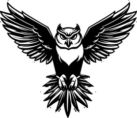 Fototapeta premium Owl | Minimalist and Simple Silhouette - Vector illustration