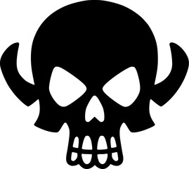 Skull | Minimalist and Simple Silhouette - Vector illustration