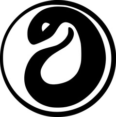 Snake | Black and White Vector illustration
