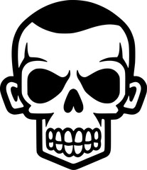 Skull | Minimalist and Simple Silhouette - Vector illustration