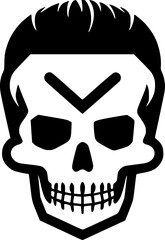 Skull | Minimalist and Simple Silhouette - Vector illustration