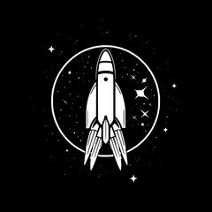 Space - Minimalist and Flat Logo - Vector illustration