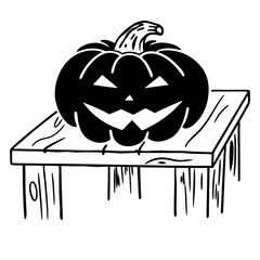 halloween pumpkin on a black background