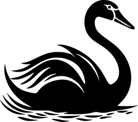 Swan - Minimalist and Flat Logo - Vector illustration