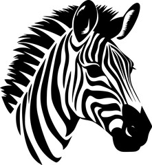 Zebra - Minimalist and Flat Logo - Vector illustration