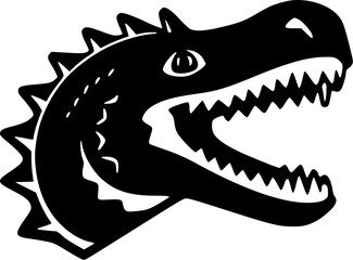 Alligator | Black and White Vector illustration
