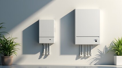 Minimalist Wall‑Mounted Solar Battery Pack System