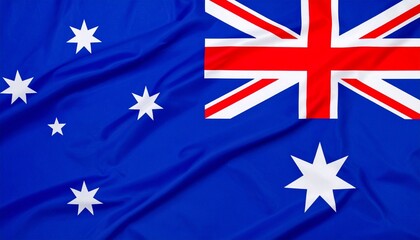 Australian flag on a deep blue field featuring the Union Jack, the Commonwealth Star, and the Southern Cross&mdash;symbolic of national identity, heritage, and celestial geography.