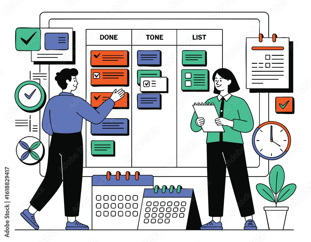 Poster collaborative project management: team workflow visualization