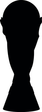 Silhouette of soccer world cup trophy