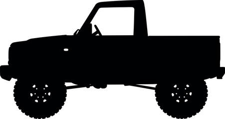 Black pickup truck silhouette © Collect Silhouettes