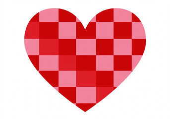 Chess heart pink and red
