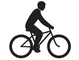 Obraz premium BICYCLE RIDER ICON SILHOUETTE