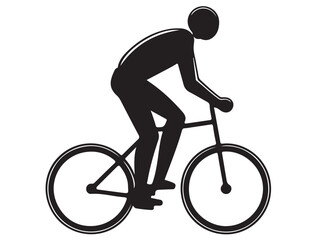 Obraz premium BICYCLE RIDER ICON SILHOUETTE