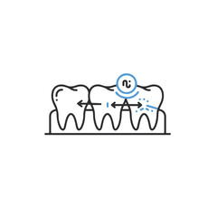 Dental illustration depicting dental care. 