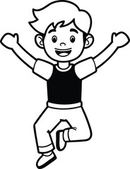 student avatar flat vector line art white background soft expression