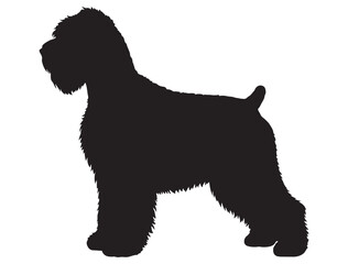 BLACK RUSSIAN TERRIER DOG SILHOUETTE