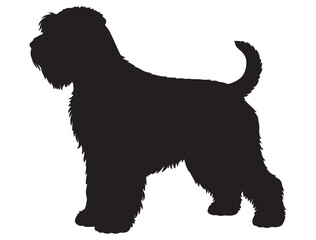 BLACK RUSSIAN TERRIER DOG SILHOUETTE