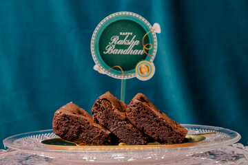 Chocolate Brownies for Raksha Bandhan: Sweet celebration! Decadent treats on display, a delightful...