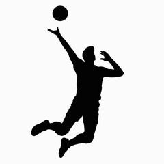 Jumping Basketball Player Silhouette
