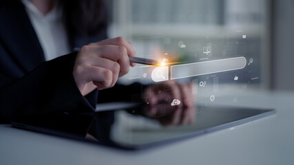 Search engine interface for accessing digital information and online data. Search engine finds...