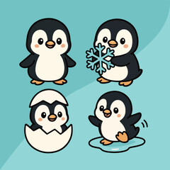 Cute little baby penguin