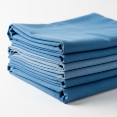 Stack of folded blue fabric, sewing and crafting resource image