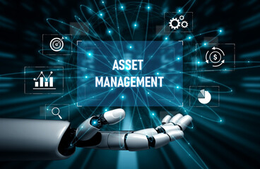Fototapeta premium AI enhances financial asset management with automated monitoring, smart insights, and optimized investment decision processes Vouch