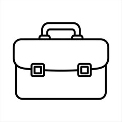 Vector illustration of a classic briefcase with a handle, perfect for business or professional use, with a clean and modern design