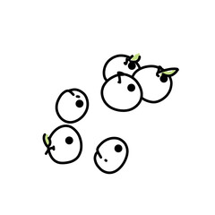 a whimsical and minimalist style vector illustration apple harvest. ideal for element harvest season