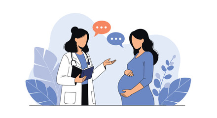 Consultation with a healthcare professional regarding maternal health and pregnancy care guidance