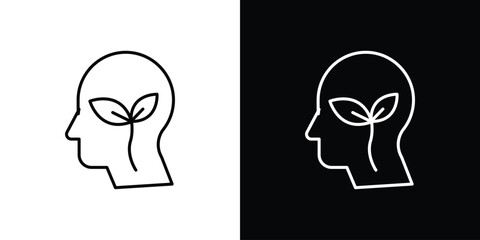 Think green icon set,vector and illustration