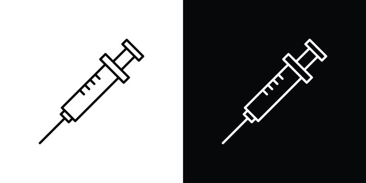 Syringe icon set,vector and illustration