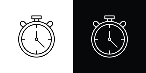 Stop watch icon set,vector and illustration