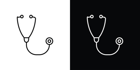 Stethoscope icon set,vector and illustration